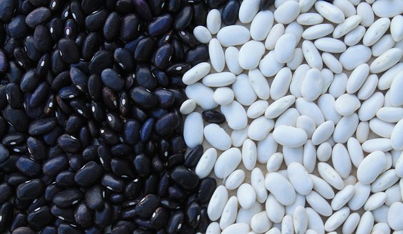 Beans, Black, Background, Food, Organic