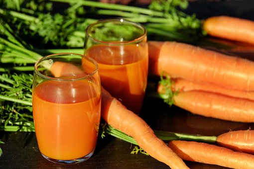 Carrot Juice, Glasses, Drink, Juice