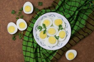 Eggs, Boiled Eggs, Halves, Cross Section