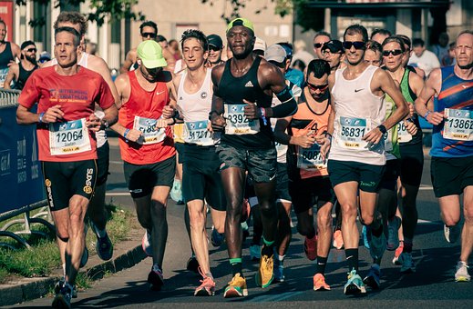 Marathon, Competition, Runner, Sports