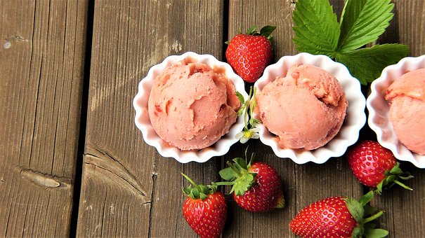 Strawberry Ice Cream, Strawberries